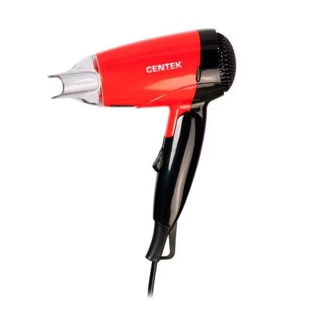 Фен 1200Вт Centek CT-2230 RBL красн/черн, 2 скорости и температуры нагрева, складная ручка