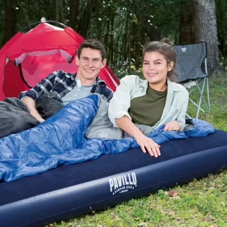 Матрас надувной двухместный флок ПВХ Double 191*137*22cм, до 150кг 67002 (4)