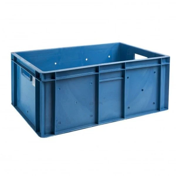 Ящик продуктовый 59,5*39*25см пластик перфорированный цветной Бр.9.15 (1)