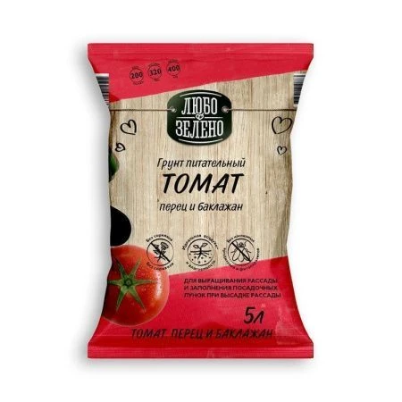 Земля Томат 5л торфогрунт Любо-Зелено (5) 5170