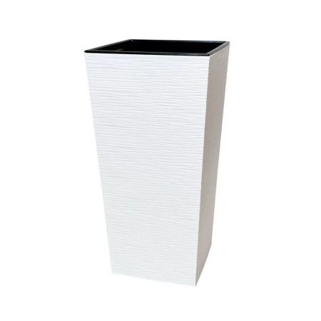 Горшок цветочный 45л 30,5*62см пластик ФИНЕЗИЯ ДЖУТ с вкладкой 19л белый (1)