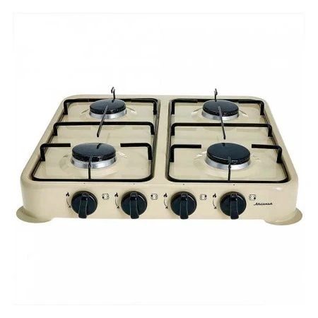 Плитка газовая металл АКСИНЬЯ КС-108 четырехконфорочная, бежевый (3)