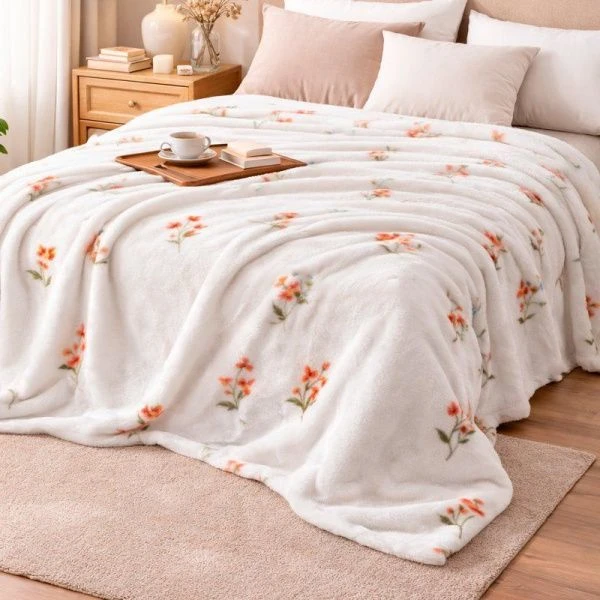 Плед евро 230*230см 350г/см Фланелевый плюш темное BL23-2/JC-18249 (8)