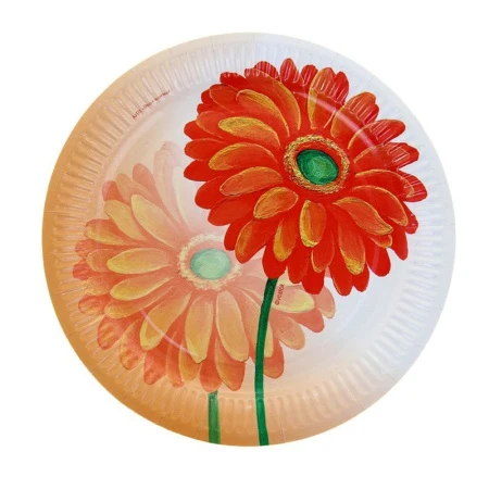 Тарелки бумажные с ламинацией Гербера d23см