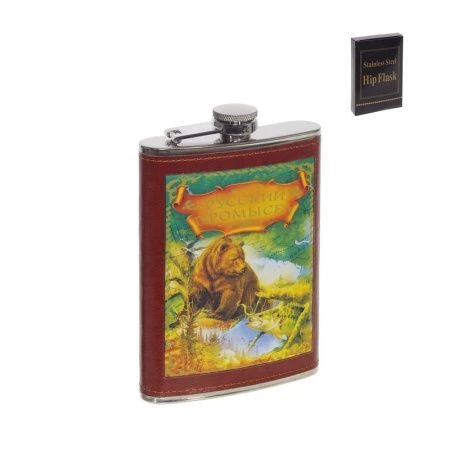 Фляжка нерж.сталь 250мл 9,5*2*15см подар.уп. (100)