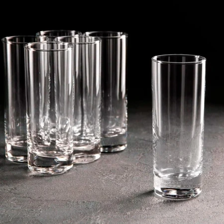 Стаканы набор 6шт 290мл стекло САЙД высокие (8)