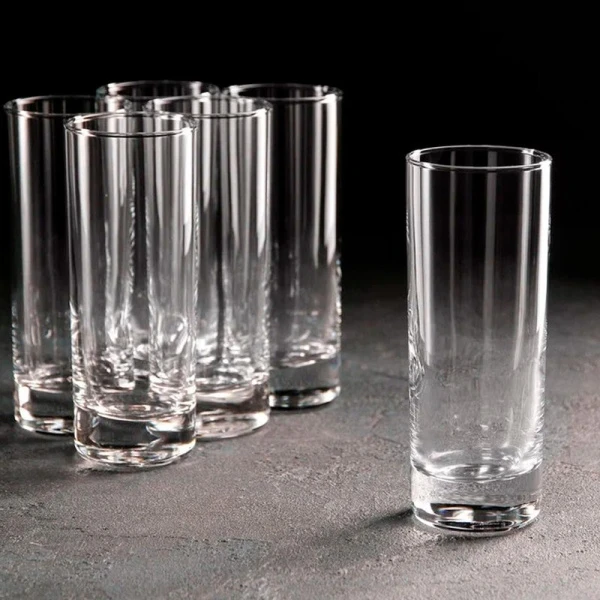 Стаканы набор 6шт 290мл стекло САЙД высокие (8)