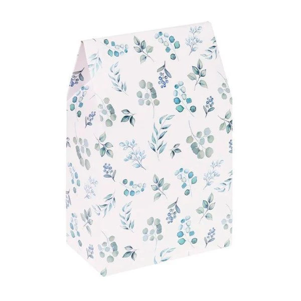 Коробка-конверт складная Акварель листья 110x180x50мм