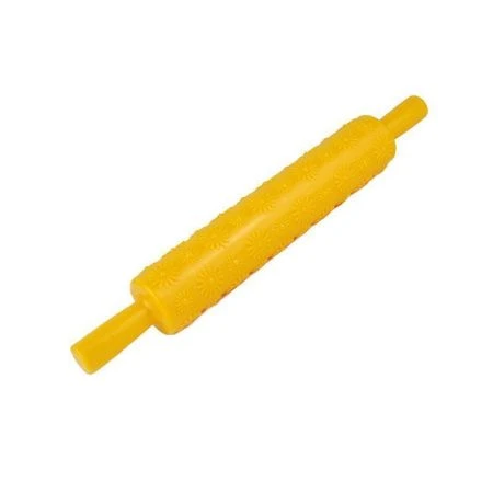 Скалка для рельефной раскатки 36*4,5см пластик ЦВЕТОЧКИ (100)