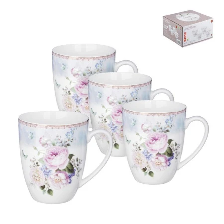 Кружки набор 4пр 400мл костяной фарфор Фредерика (8)