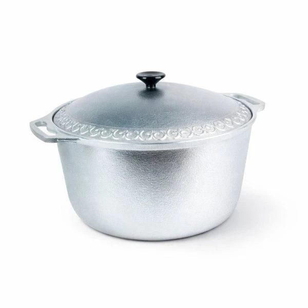 Кастрюля 8л алюминий АЗИАТКА конусная, мет.крышка, утолщ.дно (10)