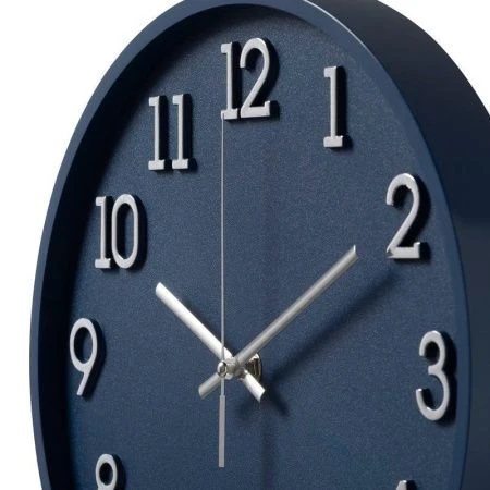 Часы настенные 28см пластик РУБИН Классика синие (10)