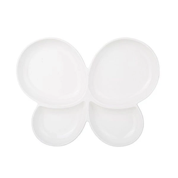 Менажница 4 секции 29*23*3см фарфор Native в форме бабочки (16)