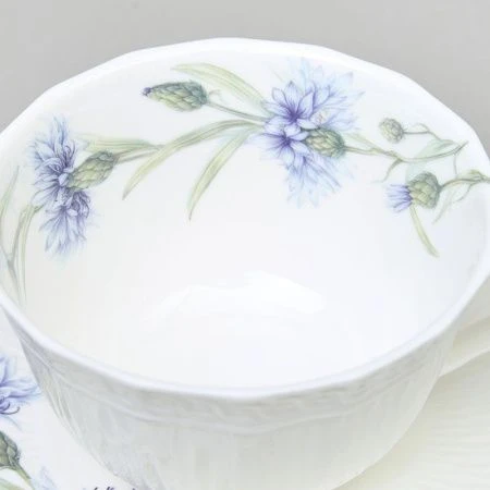 Чайный набор 2пр фарфор ВАСИЛЬКИ на 1 персону 330мл (18)