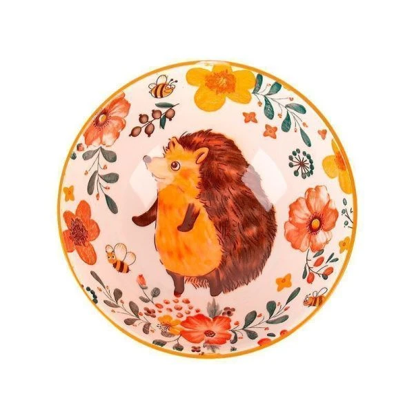 Салатник 800мл 16см фарфор Kawaii Forest. Hedgehog (12/48)