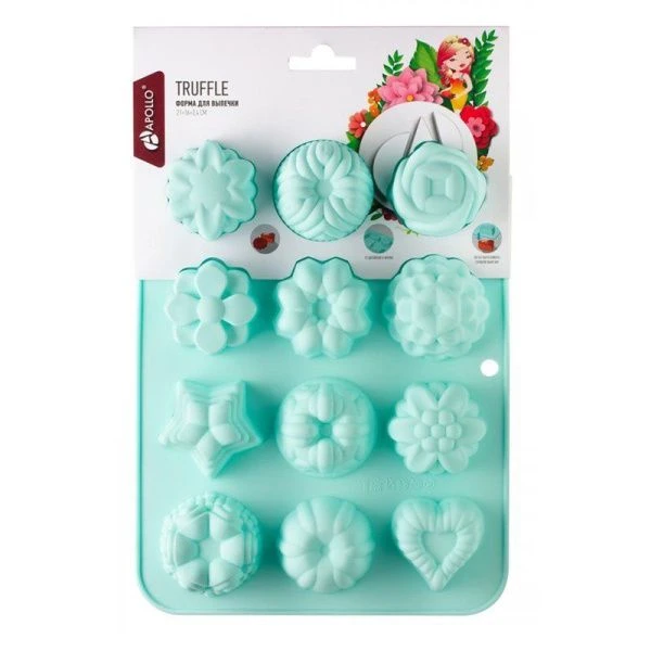 Форма для выпечки 12 ячеек 21*16*2,4см силикон Truffle TRF-01-VT