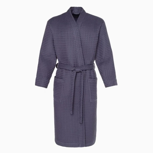 Халат мужской удлиненный вафельный Boho р-р 50-52 темно-серый 100%хлопок, 290г/м2 6243516