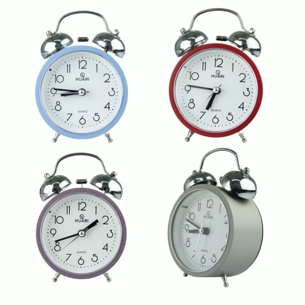 Будильник 9см пластик 4 цвета JC-16149 (100)