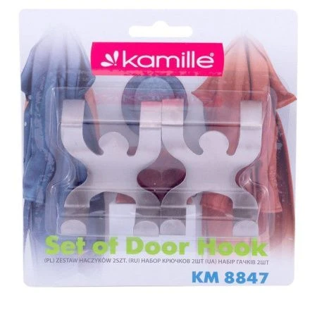 Набор крючков на дверь 2шт 4,6*4,6*5 см нерж.сталь (72)