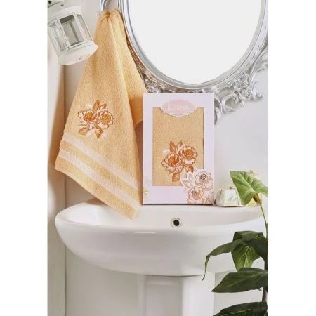 яяяПолотенце махровое 50*90см Karna DITA (Абрикосовый)