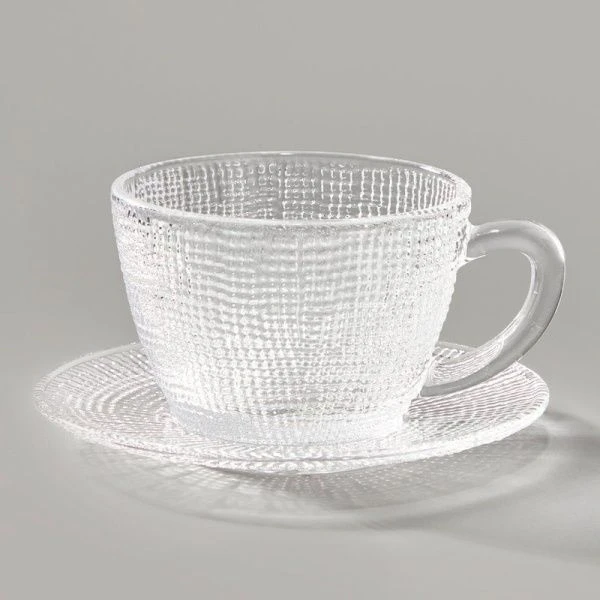 Чайный набор 2пр стекло TEMPO на 1 персону 350мл (12)