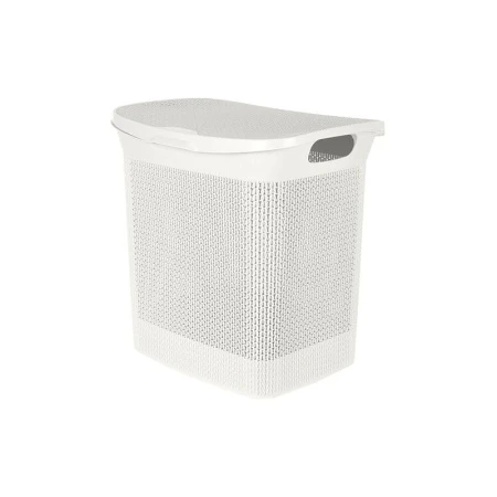Корзина для белья 35л 430*340*450мм пластик Ajur белое облако (3)