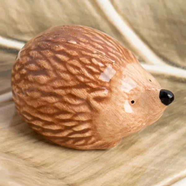 Блюдо сервировочное 20*17см керамика Еж на листе Autumn forest зеленое ANLAF-FDWS-031224-13