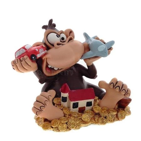 Фигурка Обезьяна. Жизнь удалась!, полистоун 10,5*7,5*8см