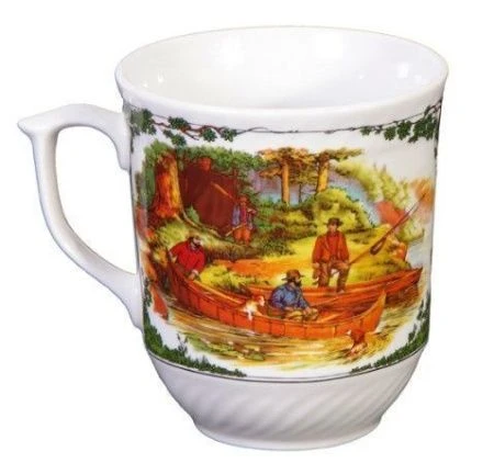 Кружка 600мл фарфор ОХОТА (РЫБАКИ) (12)