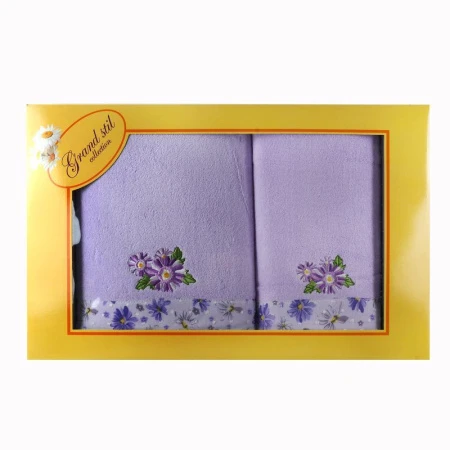 яяяНабор полотенец 2пр 45*90/65*135 махровые Астра 14-153