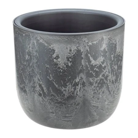 Кашпо 3,7л d220мм пластик МИКРИТ со вставкой серый слайн (8)