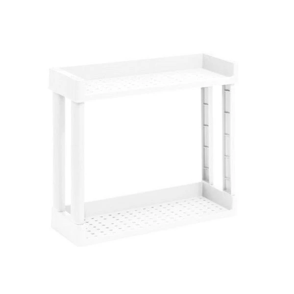 Полка прямая навесная 2 секции 395*130*345мм пластик VIKEA белый (1)