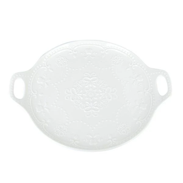 Блюдо 23*19,5*2см фарфор МАРШМЕЛЛОУ с ручками (24)