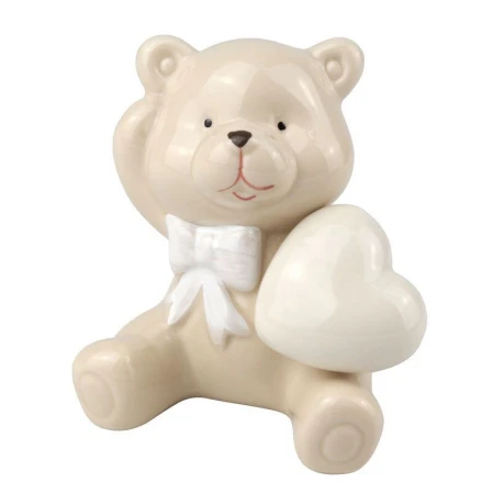 Фигурка Медвежонок с сердцем фарфор 10*8см 85230-1 /JC-10161 (72)