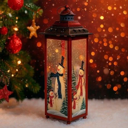 Подсвечник стекло/металл Фонарик 12,5*12,5*38см (12)