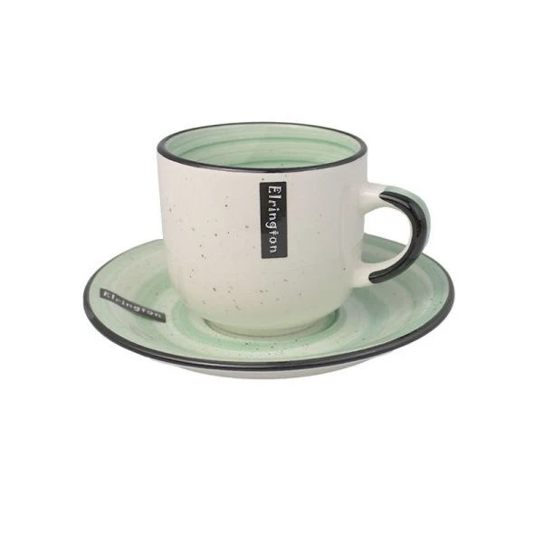 Чайный набор 2пр керамика Аэрография ФИСТАШКОВЫЙ БРИЗ на 1 персону 260мл (24)