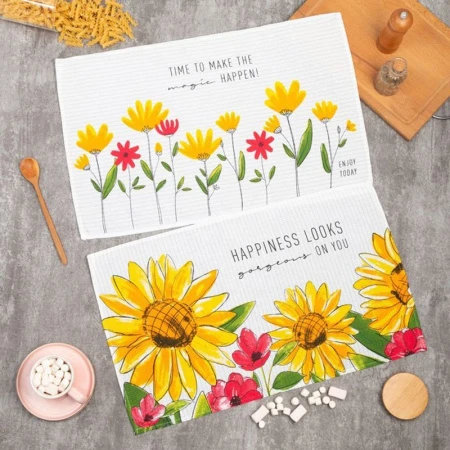 Полотенца кухонные набор 2шт 36*60см хлопок Happiness looks (200)