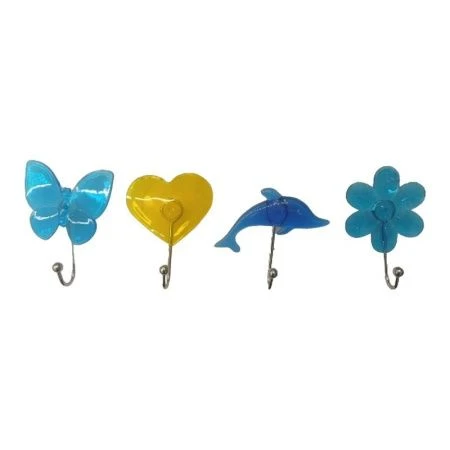 Крючок на вакуумной присоске металл/пластик, 4 вида (480)