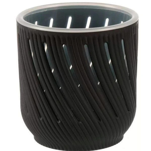 Кашпо для орхидей 1,3л пластик Fleurs антрацит (18)