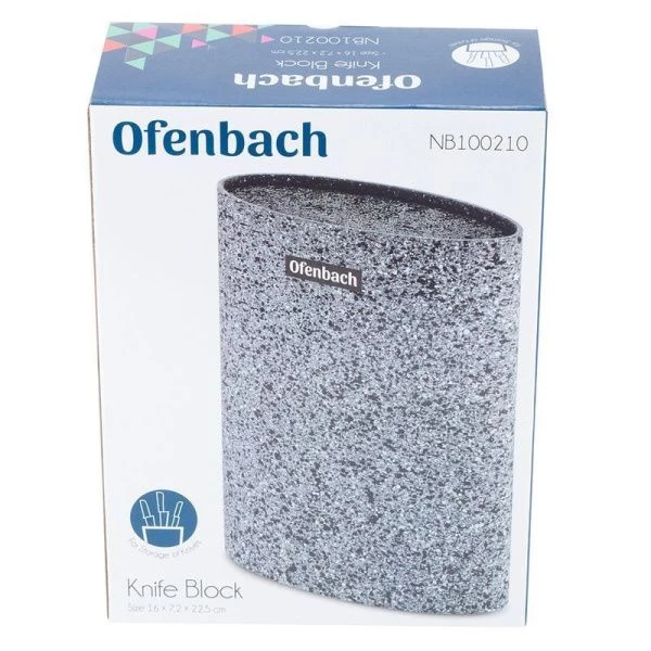 Подставка для ножей с наполнителем 16*7,2*22,5см пластик (6)