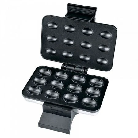 Вафельница (орешница) металл ВАСИЛИСА В4-1000 серебристая 1000Вт, 12 полуформ, АП 22*14см (6)