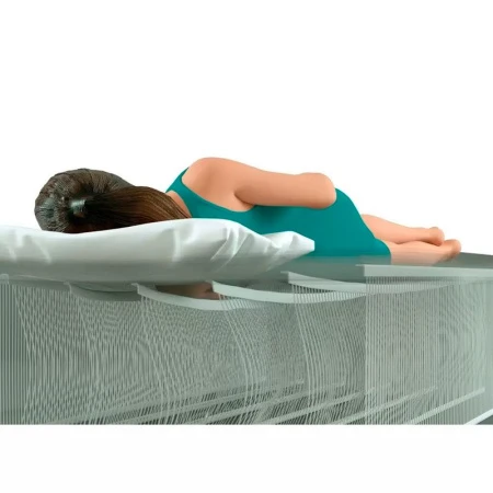 Матрас надувной двухместный флок ПВХ 203*152*25см с подголовником, встр.насосом 220В, до 272кг (3)