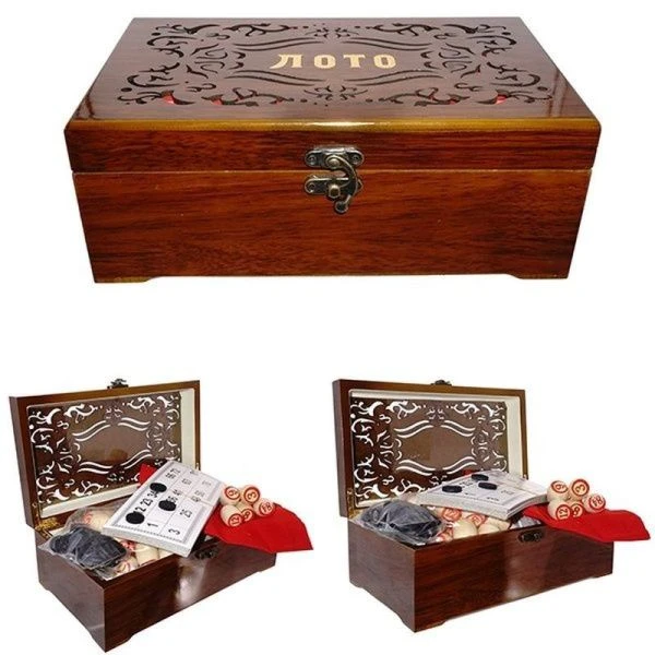 Игра настольная Лото 24*14,5*9,5см дерево (24)