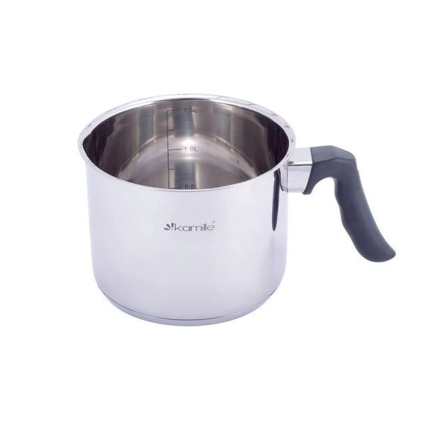 Молочник 1,5л нерж.сталь с бакел.ручкой с мерным делением для всех видов плит арт. 5843 (8)