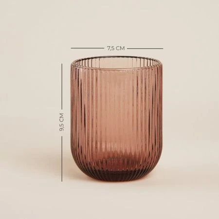 Стаканы набор 6шт 260мл стекло МОДЕРН розовый 7,5*9,5см