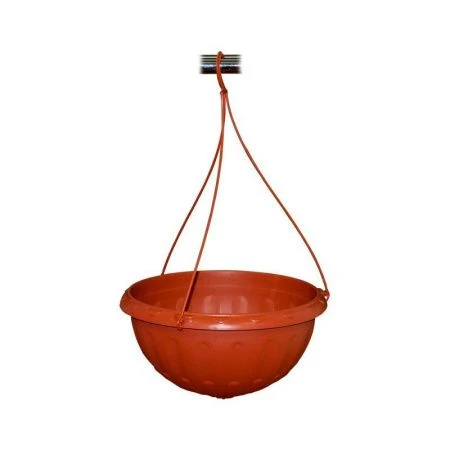 Кашпо подвесное 8л пластик ДЖУЛИЯ коричневый (15)