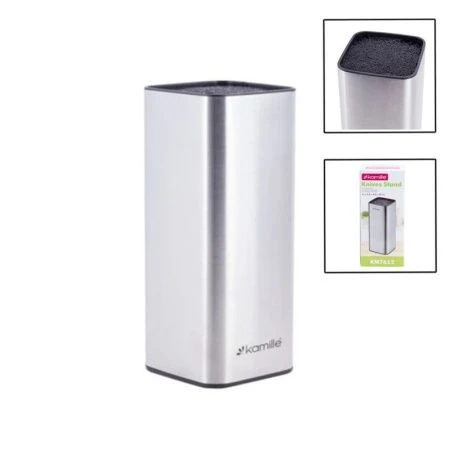 Подставка для ножей с наполнителем 22*9,5*9,5см нерж.сталь арт.7612 (6)