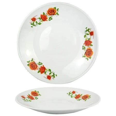 Блюдо 3л d37*5см эмаль белое с рис. 01-0812н/4 (12)