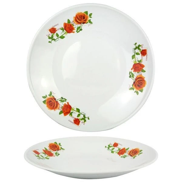 Блюдо 3л d37*5см эмаль белое с рис. 01-0812н/4 (12)