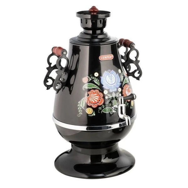 Самовар электрический 2100Вт черный 4л поддерж. t+LED индикатор, керам.чайник СТ-0091 B (2)